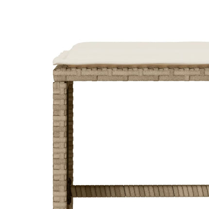 Soffgrupp för trädgård med dynor 4 delar beige konstrotting