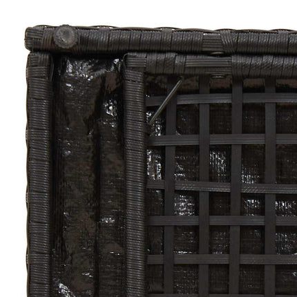 Kuddbox med lagring Svart 50 x 50 x 50 cm konstrotting