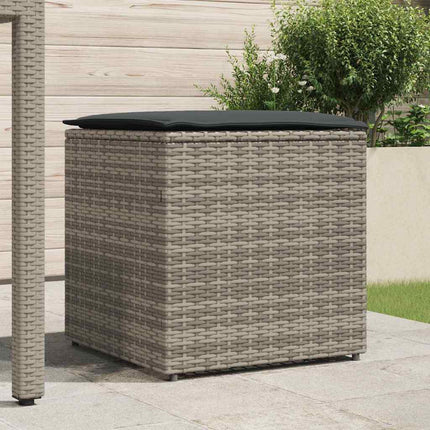 Kuddbox med lagring Grå 50 x 50 x 50 cm konstrotting