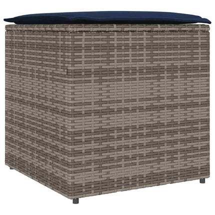 Kuddbox med lagring Grå 50 x 50 x 50 cm konstrotting