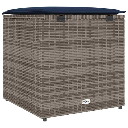 Kuddbox med lagring Grå 50 x 50 x 50 cm konstrotting