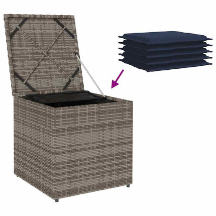 Kuddbox med lagring Grå 50 x 50 x 50 cm konstrotting