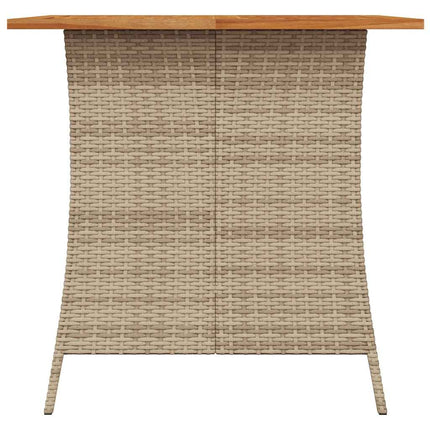 Matgrupp för trädgården med dynor 5 delar beige konstrotting