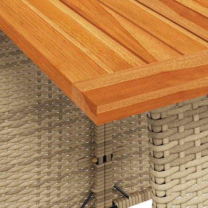 Matgrupp för trädgården med dynor 5 delar beige konstrotting