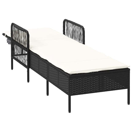 Solstol Svart och krämvit 55 x 200 x 92 cm konstrotting