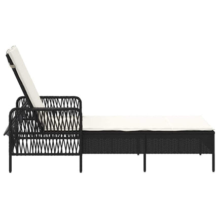 Solstol Svart och krämvit 55 x 200 x 92 cm konstrotting