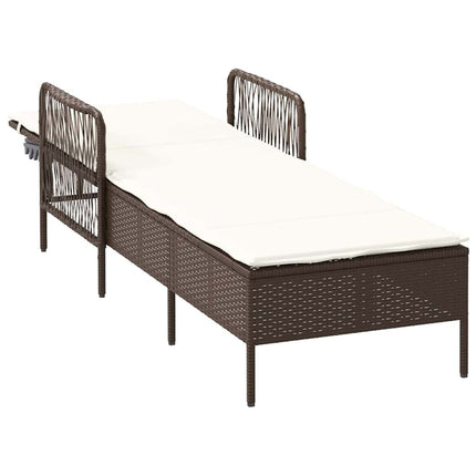Solstol Brun och krämvit 55 x 200 x 92 cm konstrotting