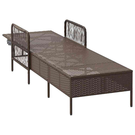 Solstol Brun och krämvit 55 x 200 x 92 cm konstrotting