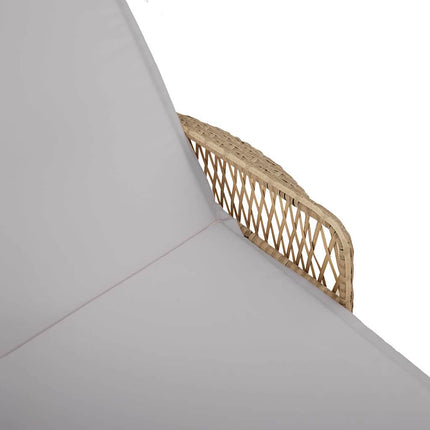 Solstol Beige och Ljusgrå 200 x 55 x 92 cm konstrotting