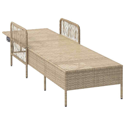 Solstol Beige och Ljusgrå 200 x 55 x 92 cm konstrotting