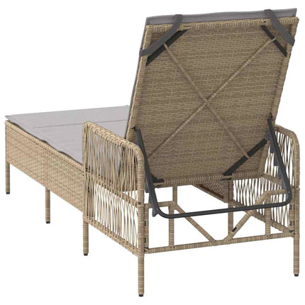 Solstol Beige och Ljusgrå 200 x 55 x 92 cm konstrotting
