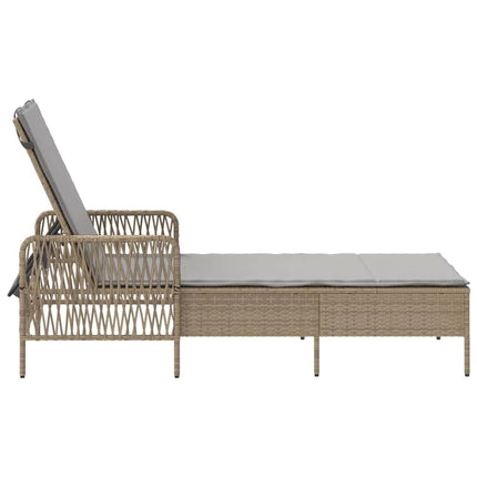 Solstol Beige och Ljusgrå 200 x 55 x 92 cm konstrotting