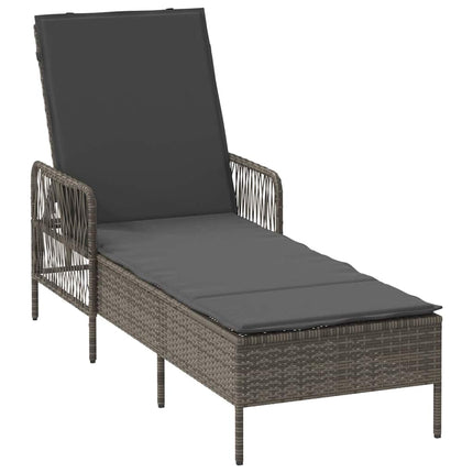 Solstol 3 pcs Grå och mörkgrå 55 x 200 x 92 cm konstrotting