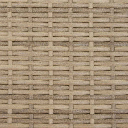 Dubbel solsäng med tak och dynor beige konstrotting