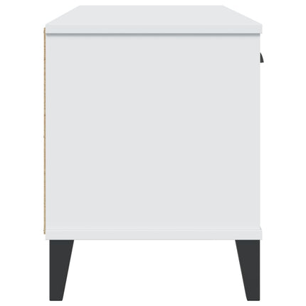 Skobänk VIKEN vit 106x35x45 cm konstruerat trä