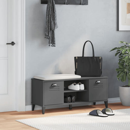 Skobänk VIKEN antracitgrå 106x35x45 cm konstruerat trä