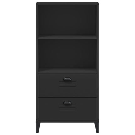 Bokhylla VIKEN svart 60x35x123 cm konstruerat trä