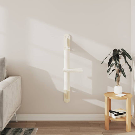 Väggmonterat klösträd med klöspelare gräddvit 85,5 cm