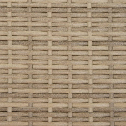 Trädgårdssoffa 2-sits med parasoll&pallar beige konstrotting