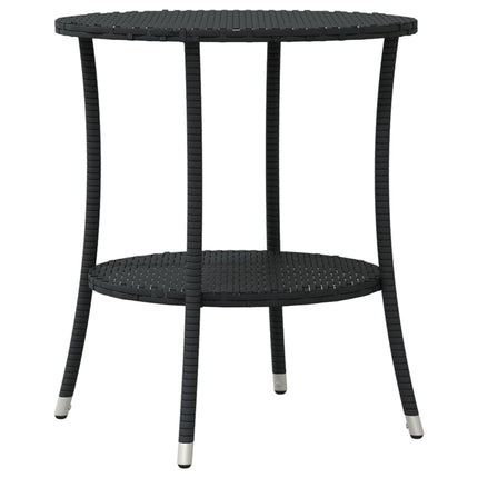 Caféset med dynor 3 delar svart konstrotting