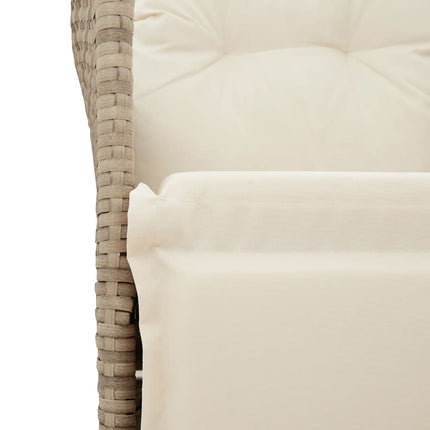 Bistrogrupp med dynor 3 delar beige konstrotting
