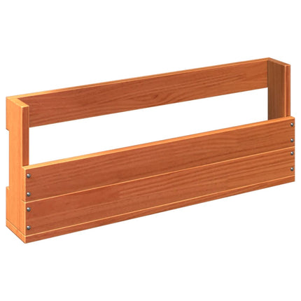 Väggmonterade skoställ 2 st vaxbrun 59x8,5x23,5 cm massivt furu