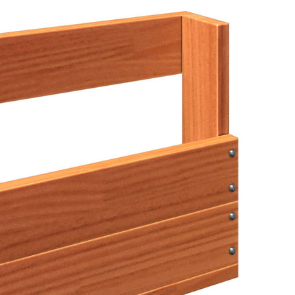 Väggmonterade skoställ 2 st vaxbrun 59x8,5x23,5 cm massivt furu