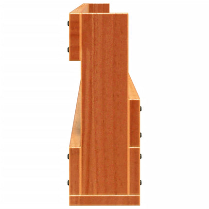 Väggmonterade skoställ 2 st vaxbrun 110x8,5x23,5cm massivt furu