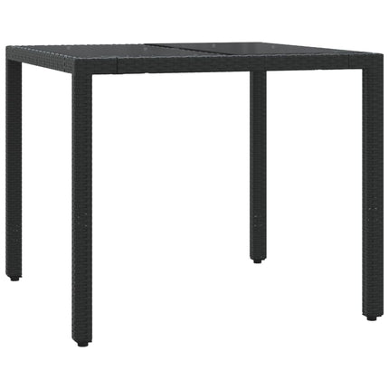 Caféset med dynor 3 delar svart konstrotting
