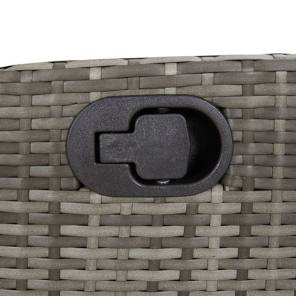 Matgrupp för trädgården med dynor 5 delar grå konstrottning