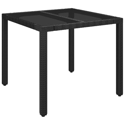 Caféset med dynor 3 delar svart konstrotting