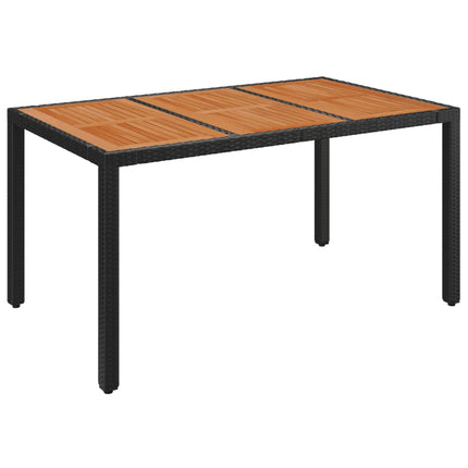 Matgrupp för trädgården med dynor 5 delar svart konstrottning