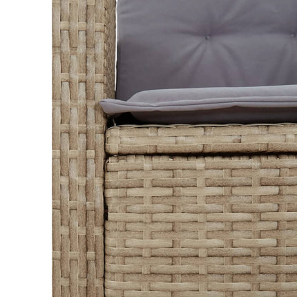 Matgrupp för trädgården med dynor 5 delar mixbeige konstrotting