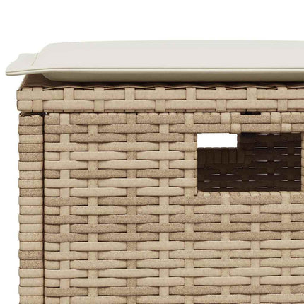 Soffgrupp för trädgården, 6 delar med kuddar L-formad beige