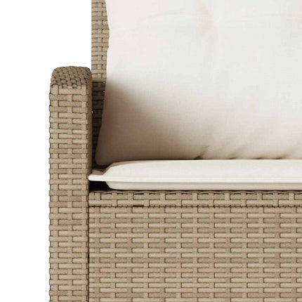 Soffgrupp för trädgården, 6 delar med kuddar L-formad beige