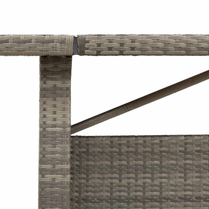 Trädgårdsbord med akaciaträ grå 240x90x75 cm konstrotting