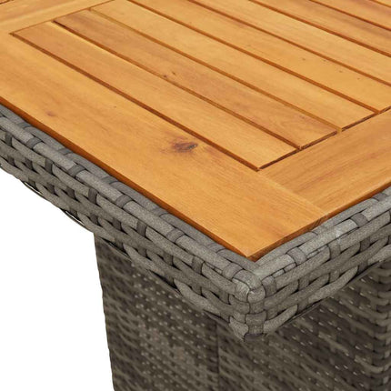 Trädgårdsbord med akaciaträ grå 240x90x75 cm konstrotting