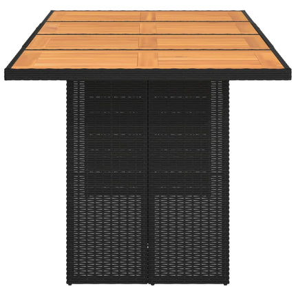 Trädgårdsbord med akaciaträ svart 190x80x75 cm konstrotting