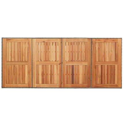 Trädgårdsbord med akaciaträ grå 190x80x75 cm konstrotting