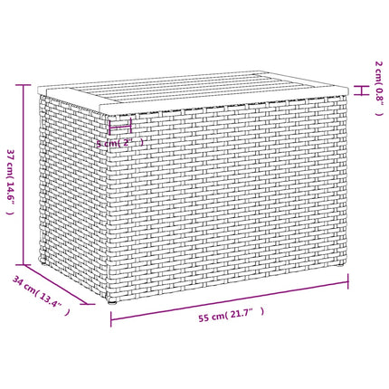Trädgårdsbord 2 st svart 55x34x37cm konstrotting massivt trä