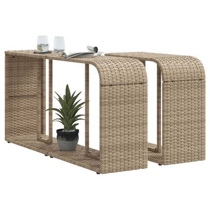 Förvaringshyllor 2 st beige konstrotting