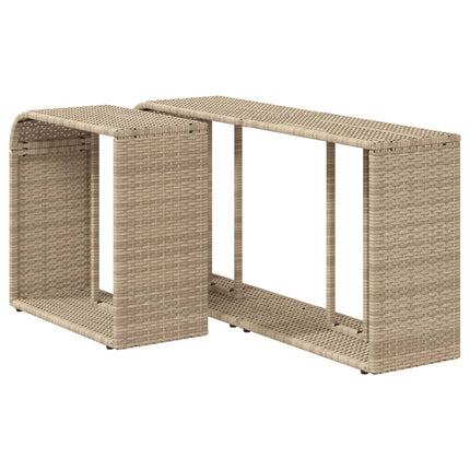 Förvaringshyllor 2 st beige konstrotting