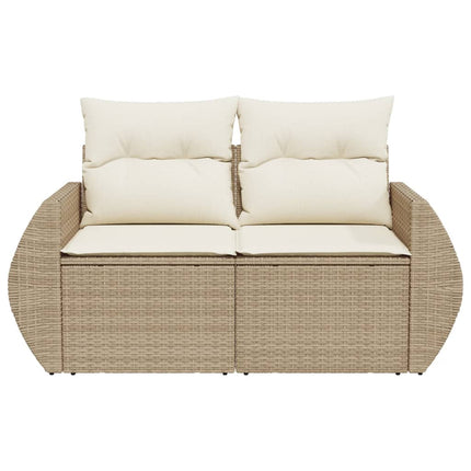 Trädgårdssoffa 2-sits med dynor konstrotting beige