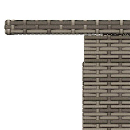 Trädgårdsbord med glasskiva grå 100x55x73 cm konstrotting