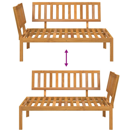Pallsoffa hörnsektion massivt akaciaträ