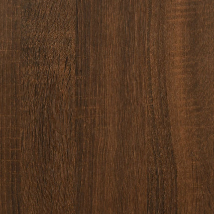 Bokhylla brun ek 160x28,5x136,5 cm konstruerat trä