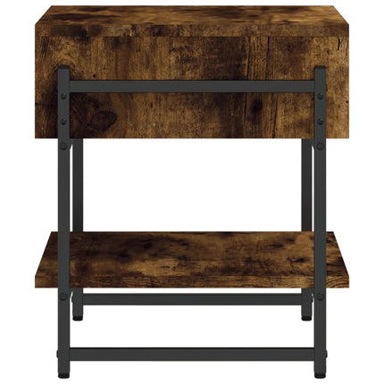 Soffbord rökfärgad ek 40x40x45 cm konstruerat trä