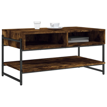 Soffbord rökfärgad ek 90x50x45 cm konstruerat trä