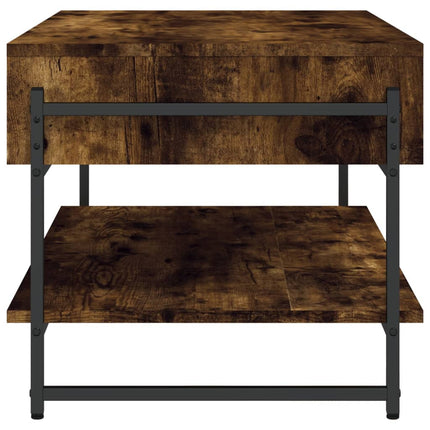 Soffbord rökfärgad ek 90x50x45 cm konstruerat trä