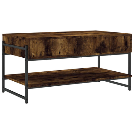 Soffbord rökfärgad ek 90x50x45 cm konstruerat trä